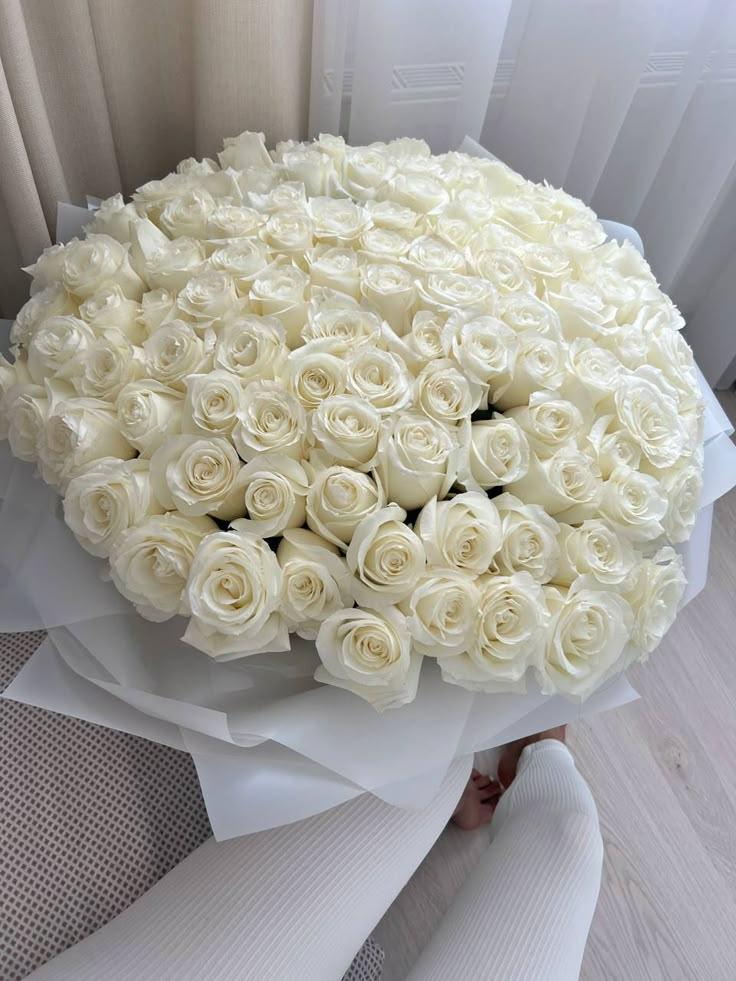Serene Cascade: Gentle White Floral Fall